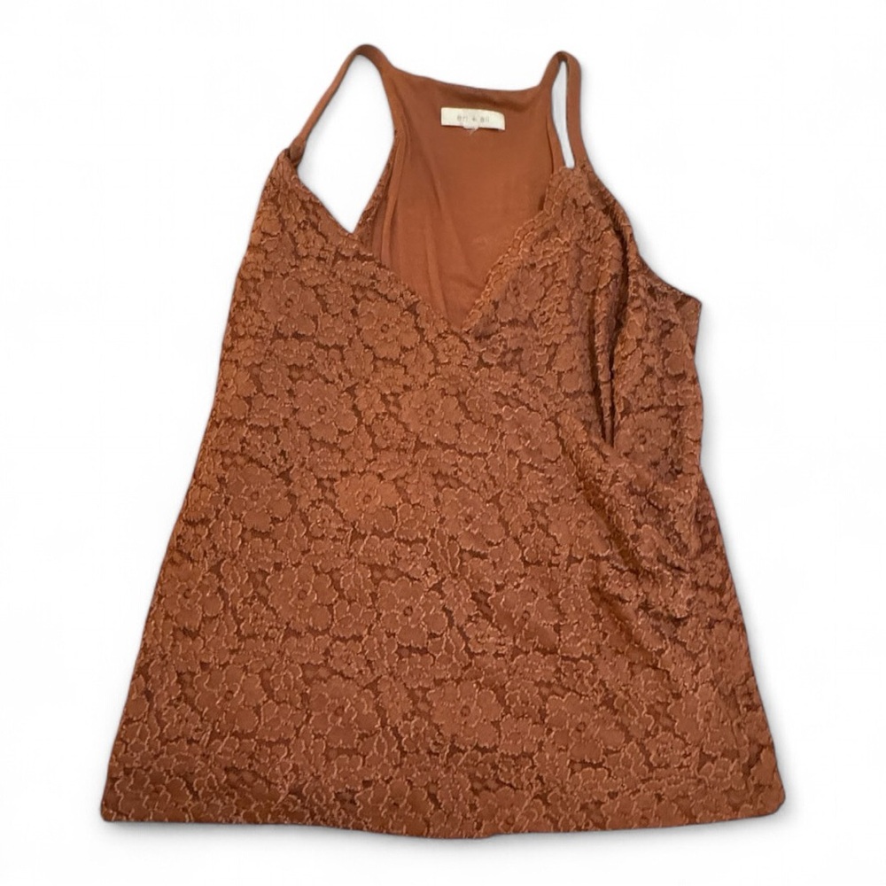 Brown Lace Anthropologie Tank Top